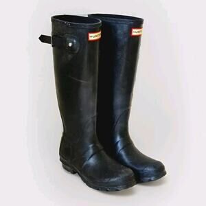 Hunter Sz 6 Women's Original Tall Rain‎ Boots Black